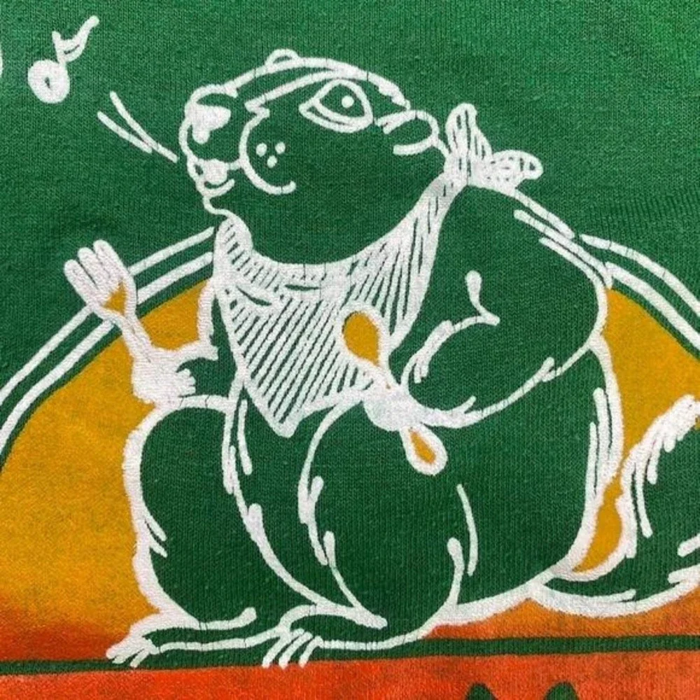 Vintage 80s Whistling Marmot deli‎ creamery St Patrick's Patty Day shirt LARGE